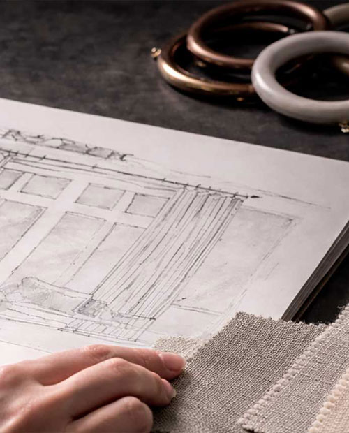 Work with a drapery designer